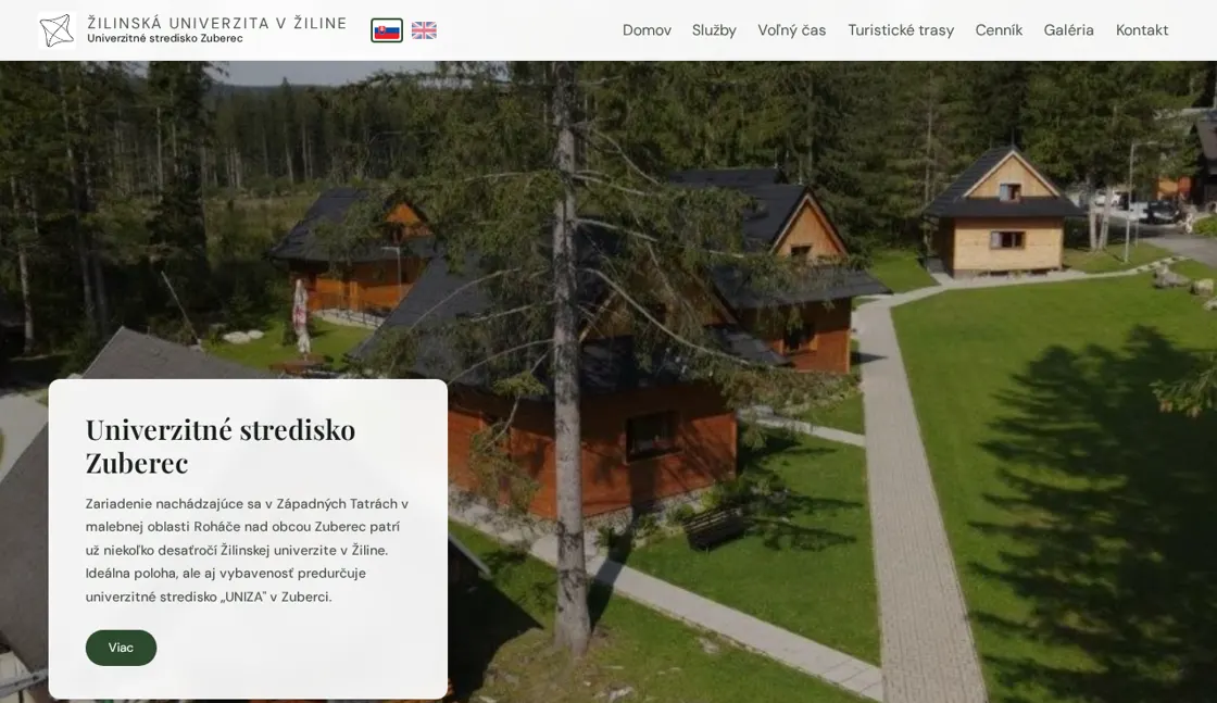 Nový web zuberec.uniza.sk po redizajne