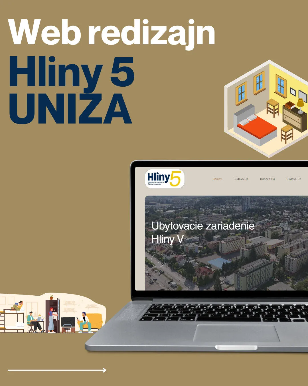 Redizajn webu Internáty Hliny UNIZA