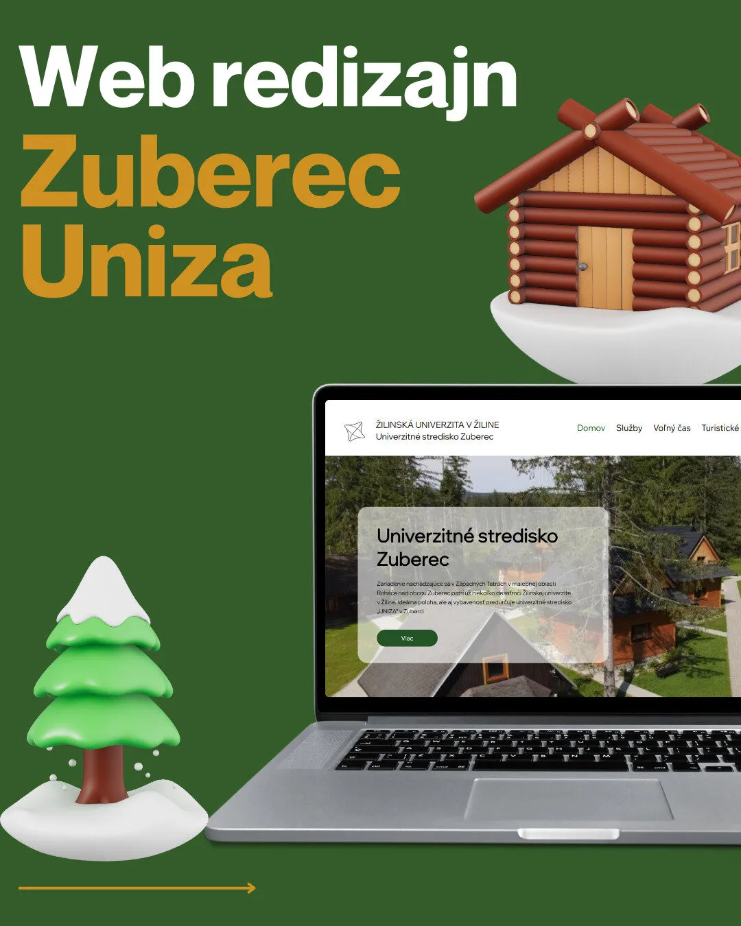 Redizajn webu UNIZA Zuberec